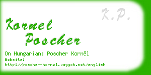 kornel poscher business card