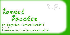 kornel poscher business card